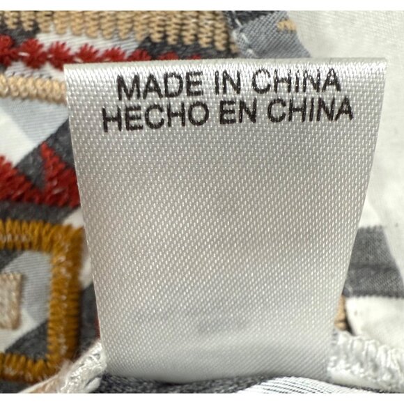 Savanna Jane Embroidered Gingham Blouse S NWT Boho Western Aztec Soft Geometric - Picture 14 of 14